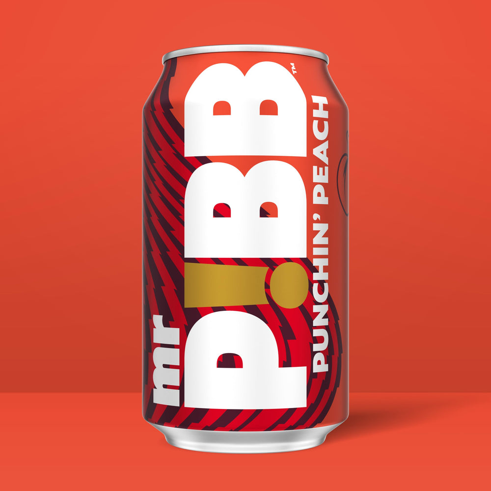 Mr Pibb Punchin' Peach served with ice and glass
