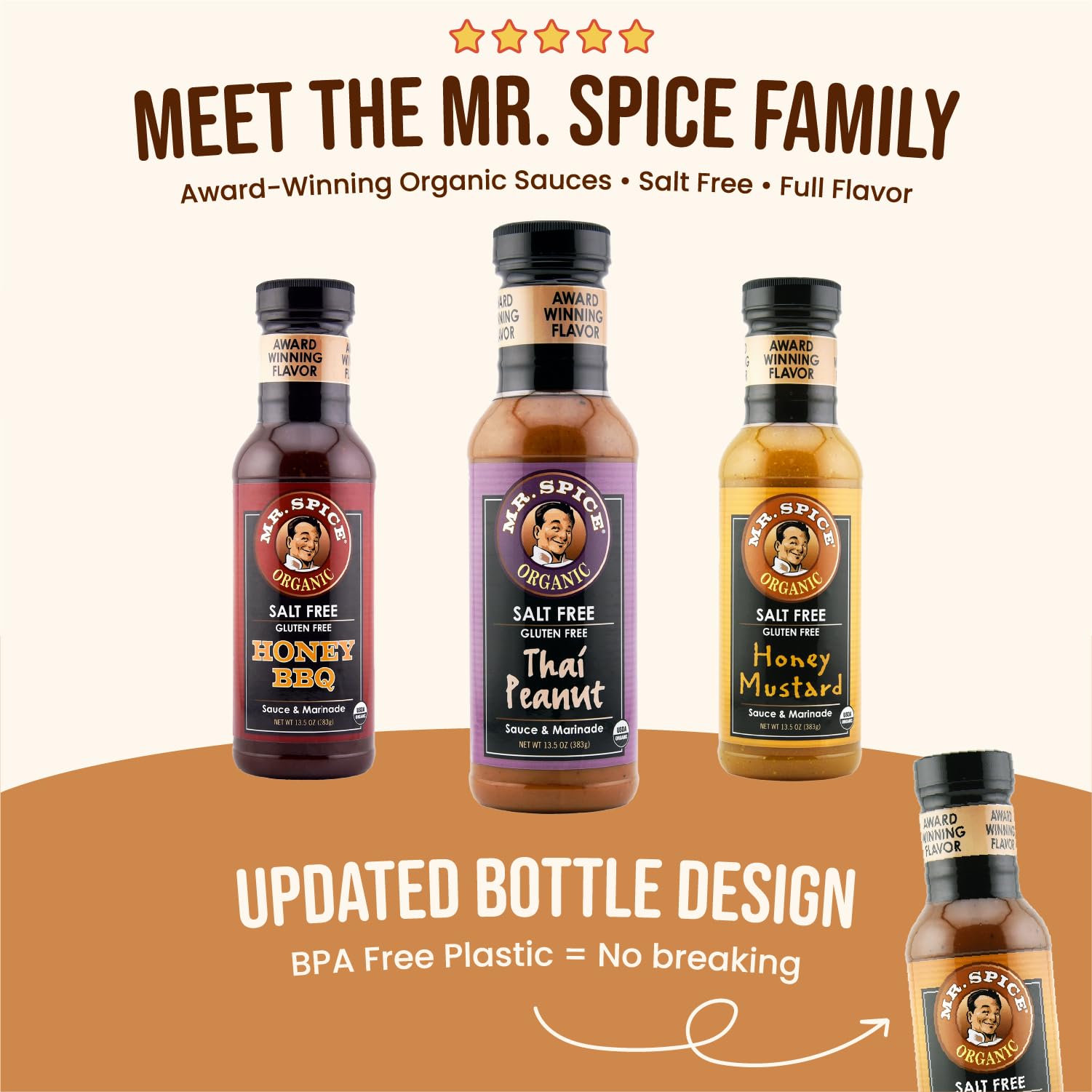 Mr. Spice Organic Ginger Stir Fry Sauce air-fryer ready finish for quick dinners.
