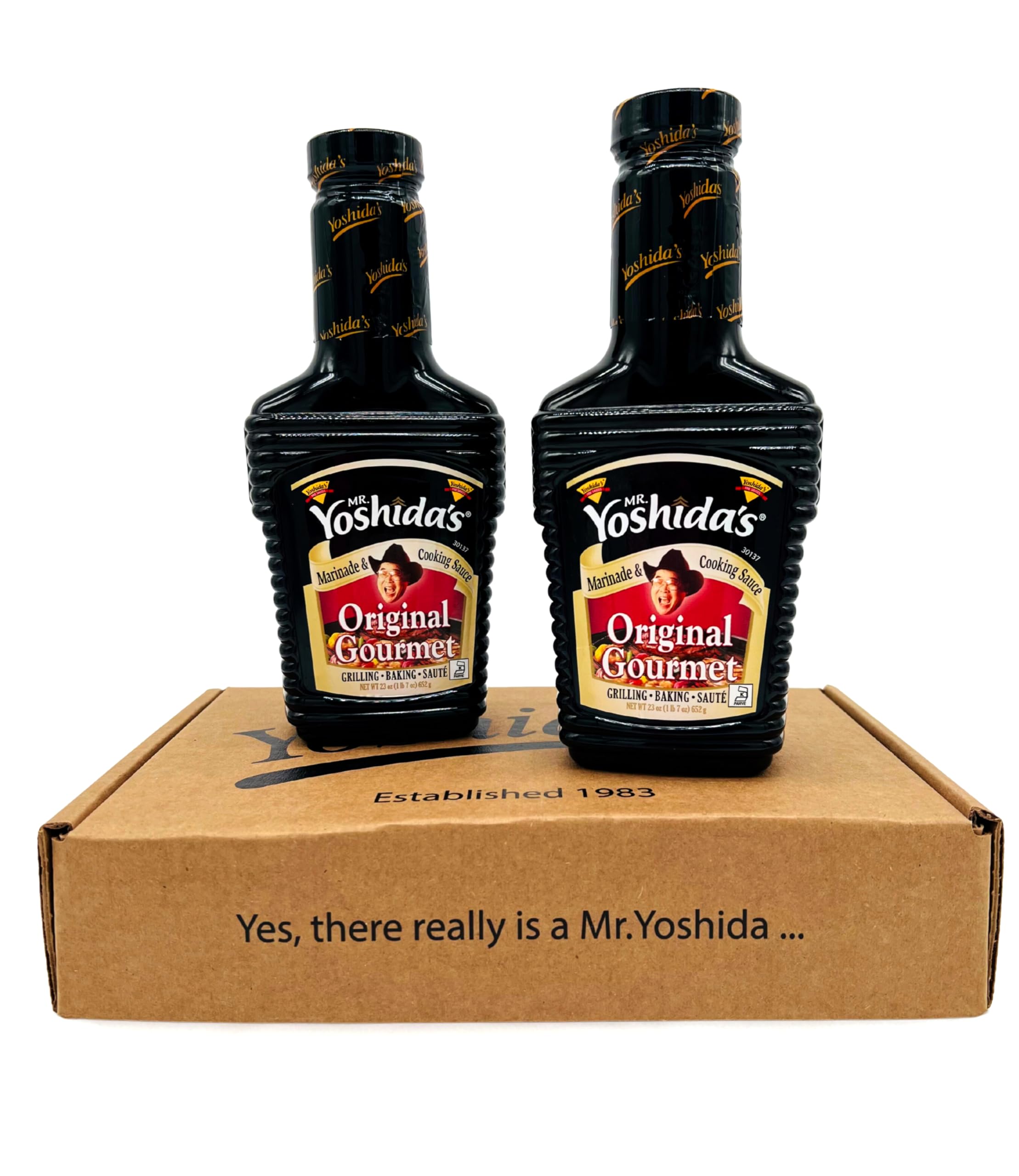 Mr. Yoshida's Marinade sizzling vegetables with glossy glaze