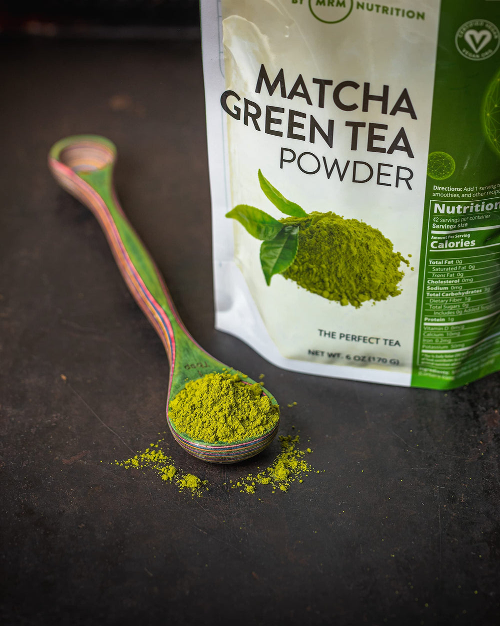 MRM Matcha Green Tea Powder baking dish showing versatile usage in recipes.