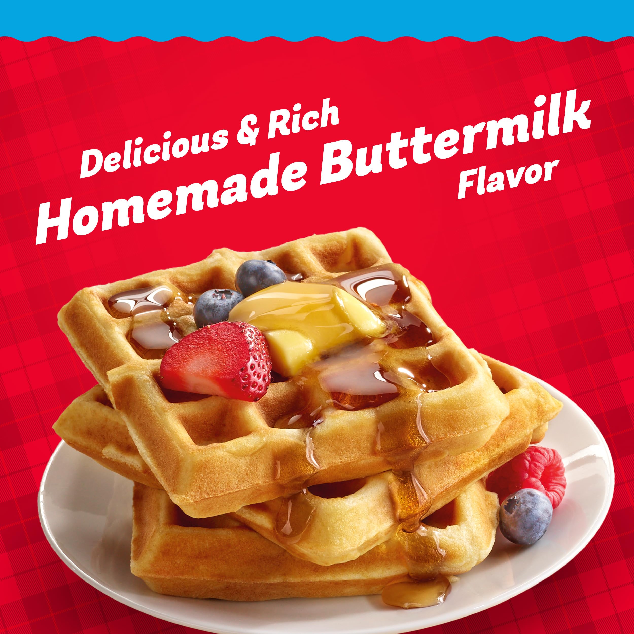 Mrs. Butterworth's pancake mix with measuring cup for easy prep.