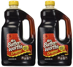 Mrs. Butterworth's Thick-n-Rich syrup two jugs pack delivering great value.