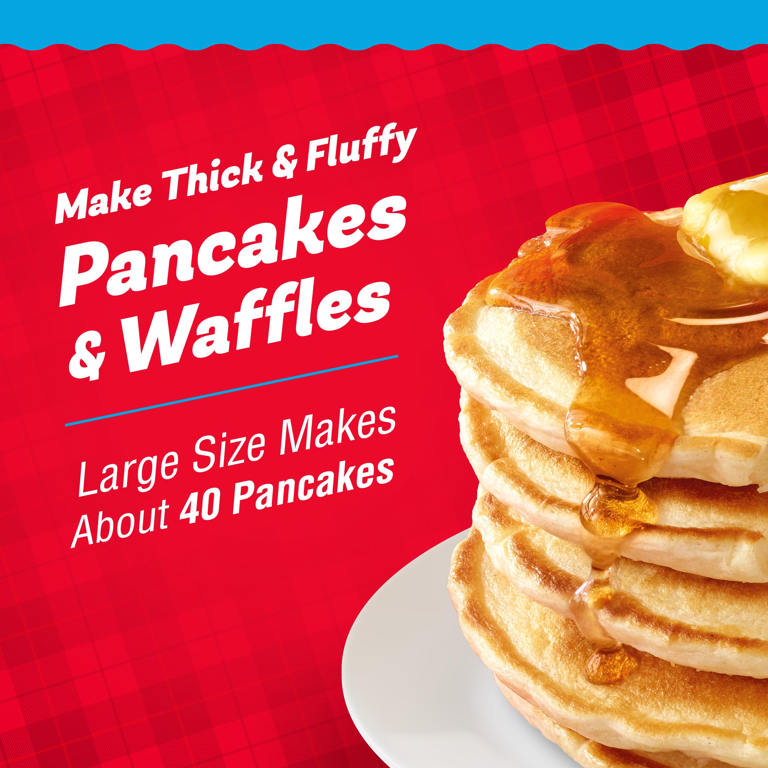 Mrs. Butterworth's waffle stack on a platter for family breakfast.