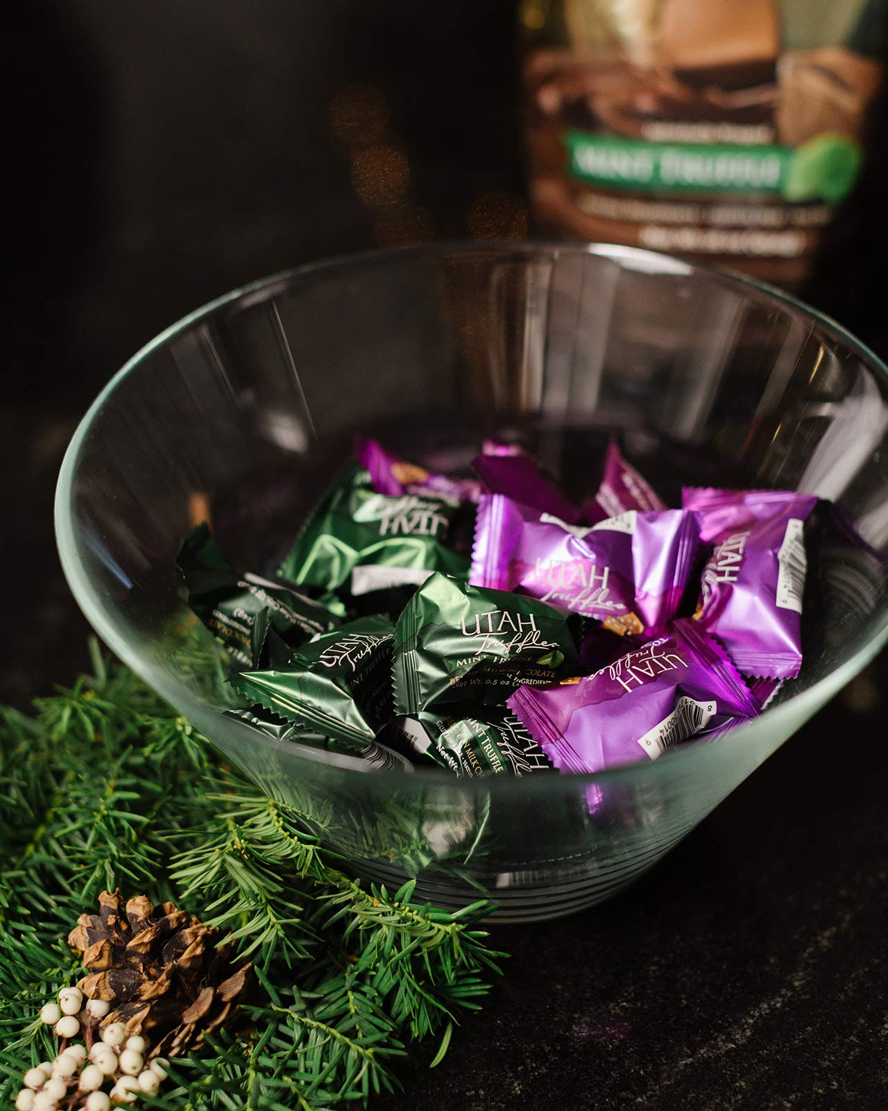 Mint center in Mrs. Call's Utah Truffles delivers a refreshing flavor.