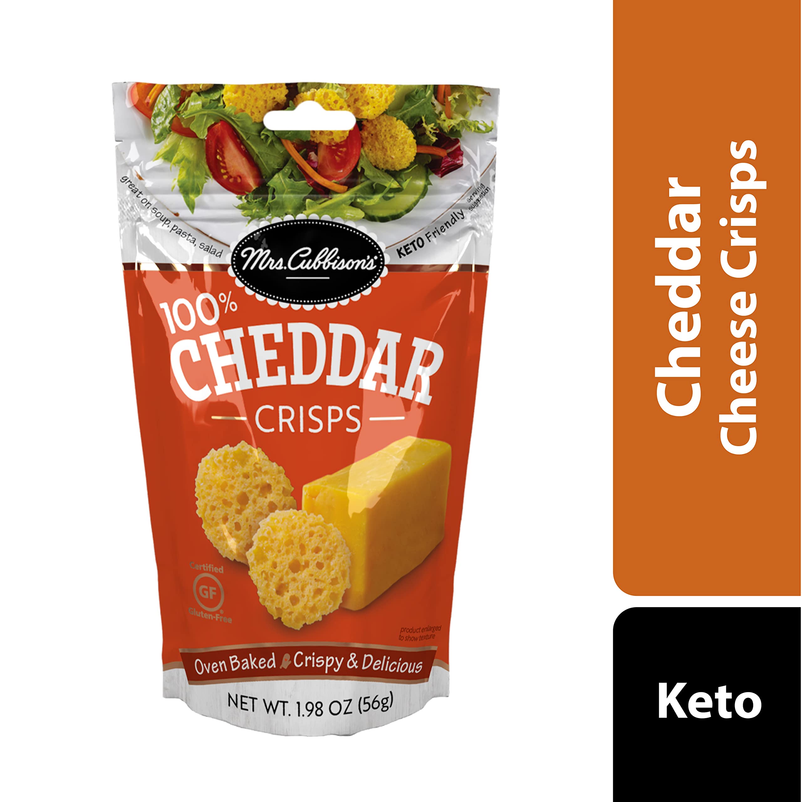 Mrs. Cubbison's cheddar crisps on a plate for entertaining.