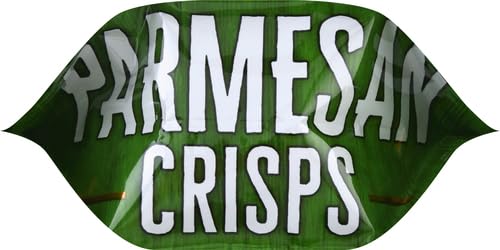 Ready-to-serve Parmesan Crisps on a plate, snack-ready.