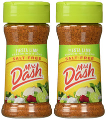 Mrs. Dash Fiesta Lime bottle close-up, salt-free seasoning for poultry