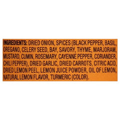 Mrs. Dash Lemon Pepper label front highlighting bright citrus notes