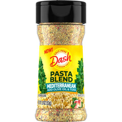 Mrs. Dash Mediterranean pasta seasoning jar ready to boost flavor without salt.