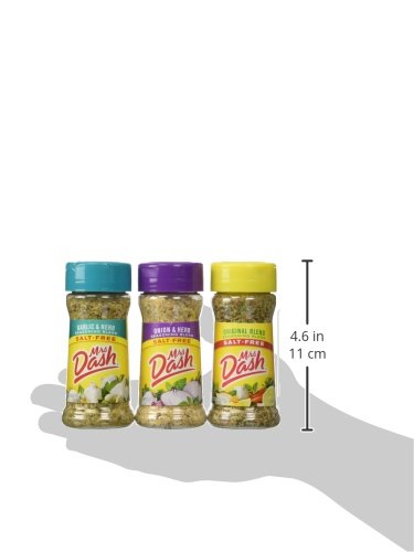 Mrs. Dash Onion and Herb seasoning bottle adds savory notes without added salt.