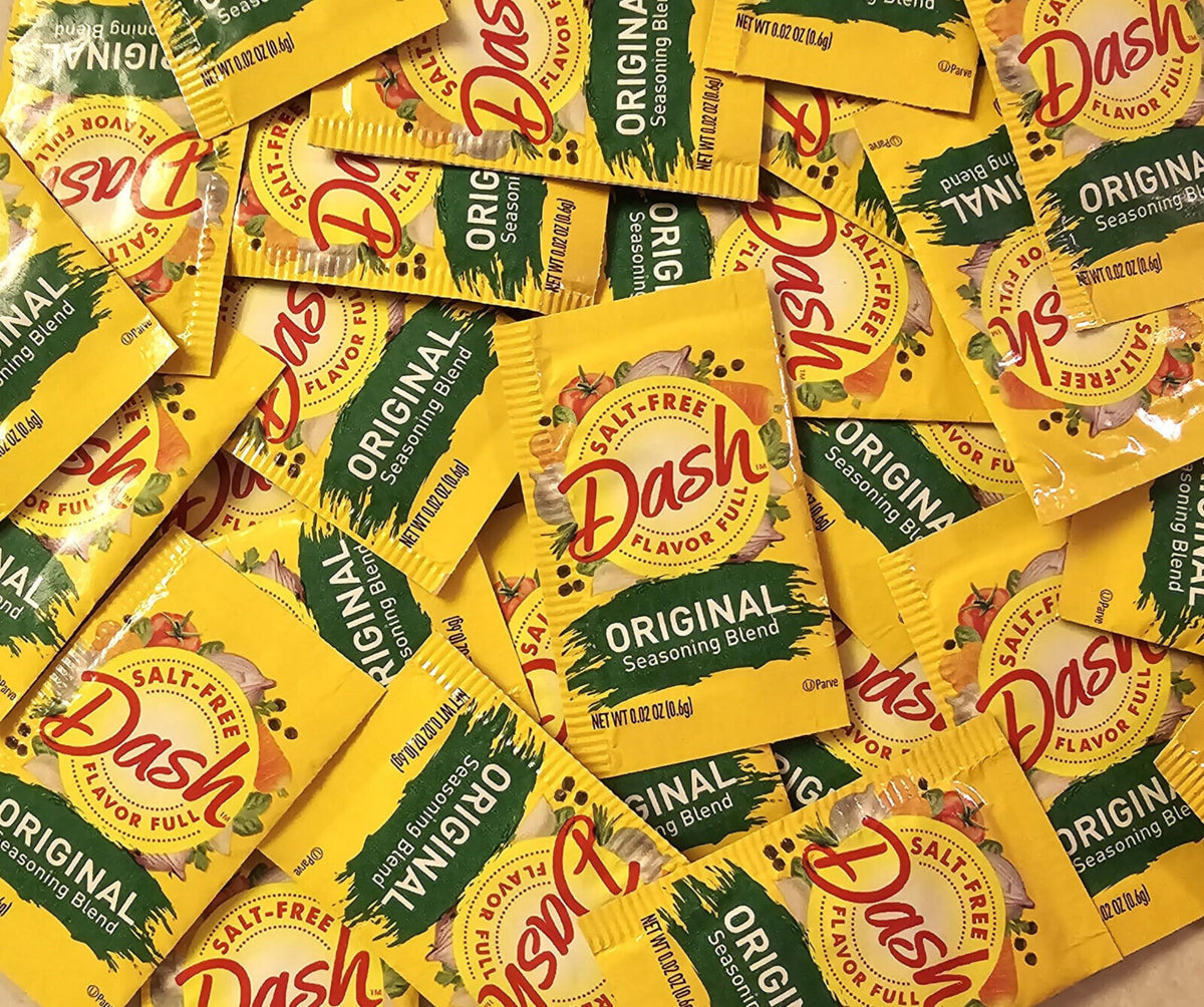 Mrs. Dash Original bottle close-up shows salt-free flavor option for meals