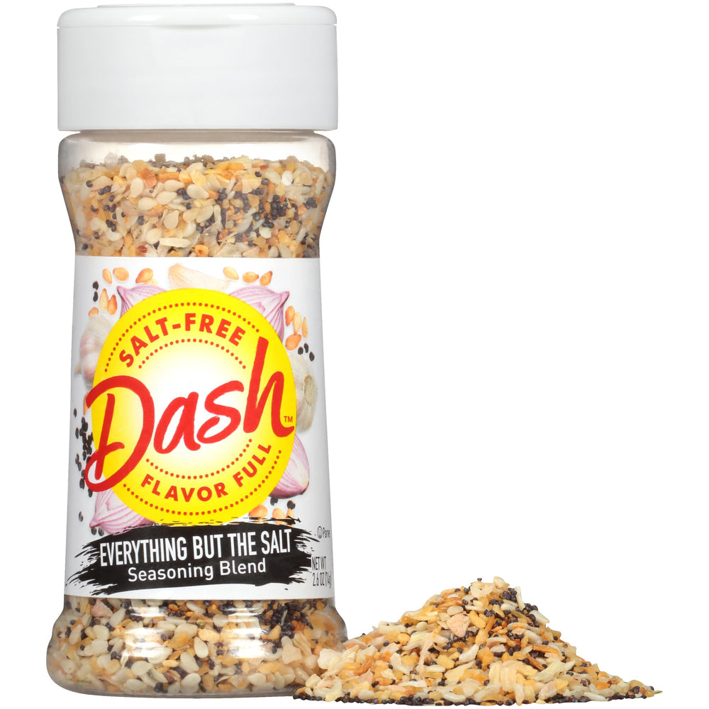 Kitchen scene with Mrs. Dash salt-free bottle ready to season