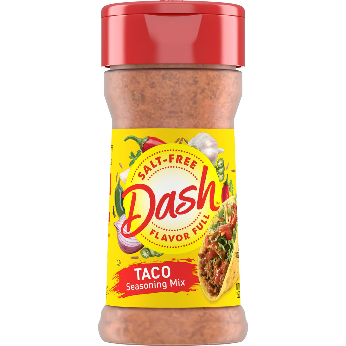Mrs. Dash salt-free taco seasoning bottle ready for quick flavor