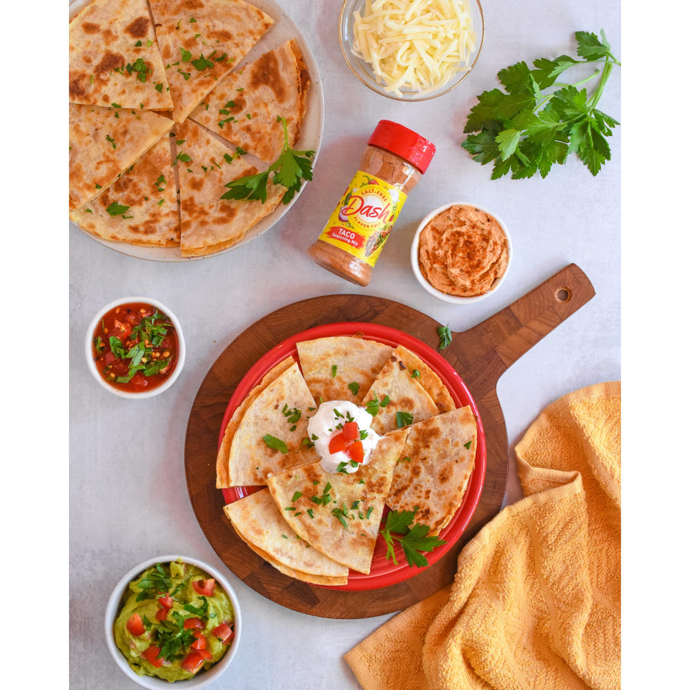 Salt-free seasoning on fajitas for a bright finish