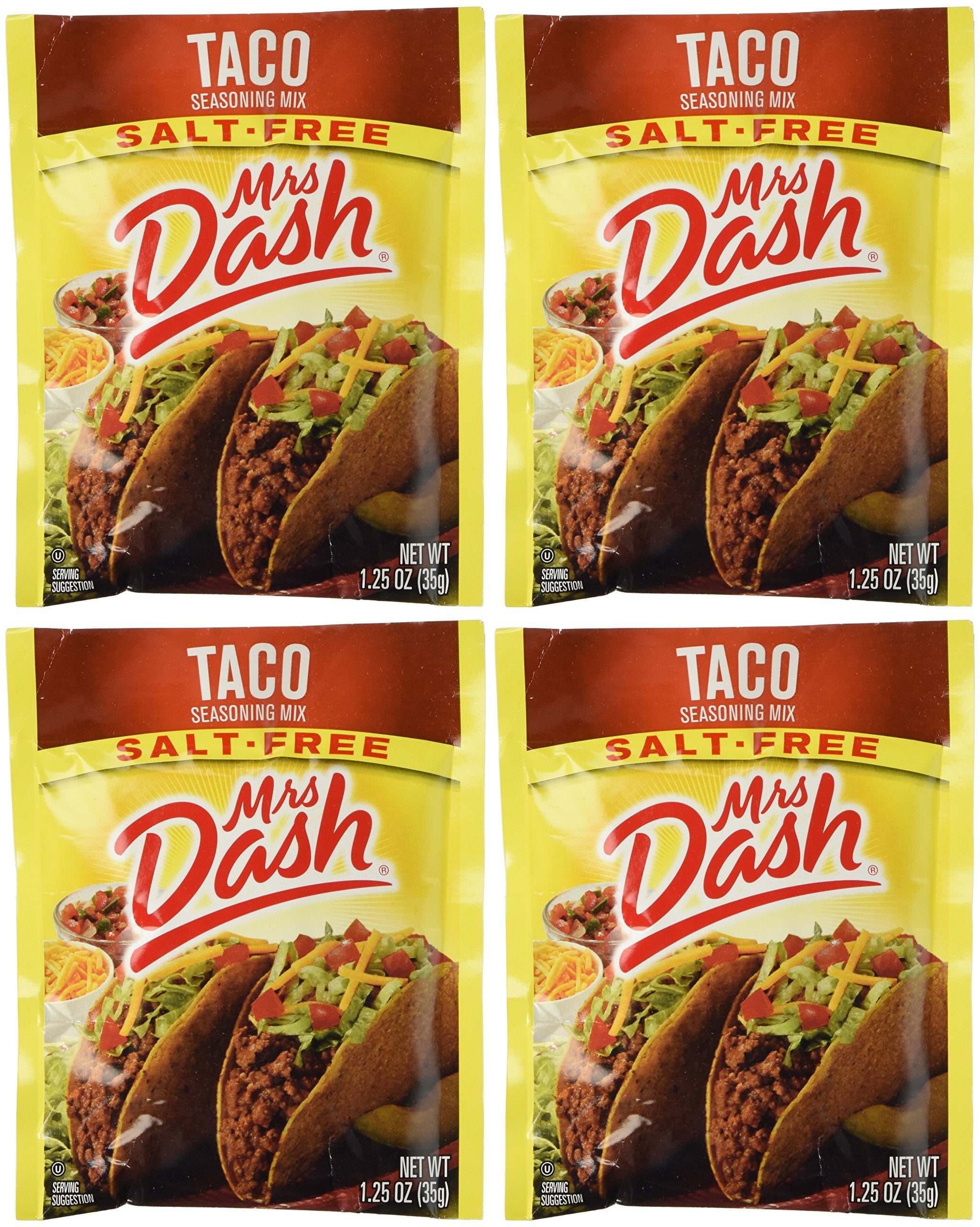 Mrs Dash salt-free taco seasoning packets for quick flavoring.