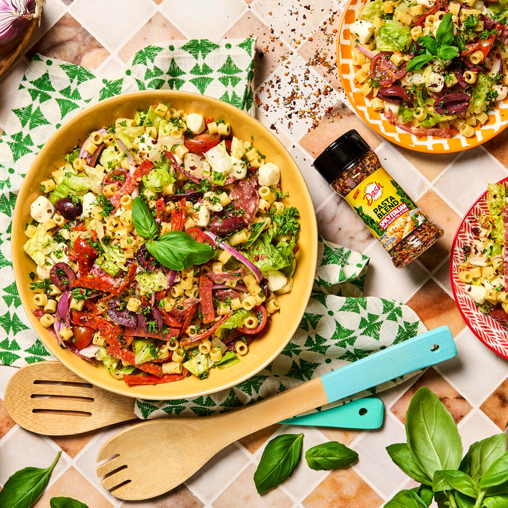 Kitchen scene featuring Mrs. Dash salt-free Spicy Italian blend