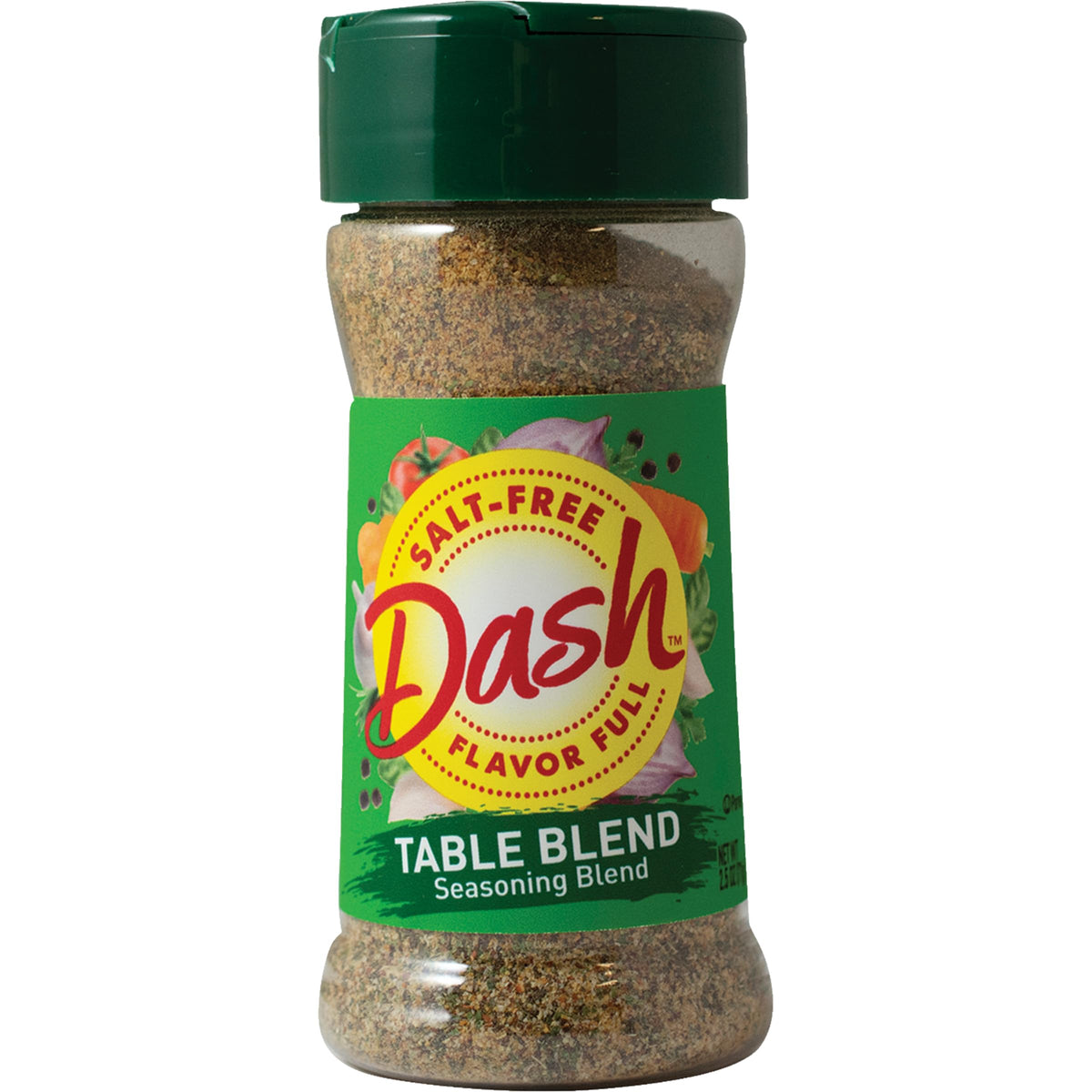 Mrs. Dash table blend jar front, salt-free seasoning for everyday cooking.