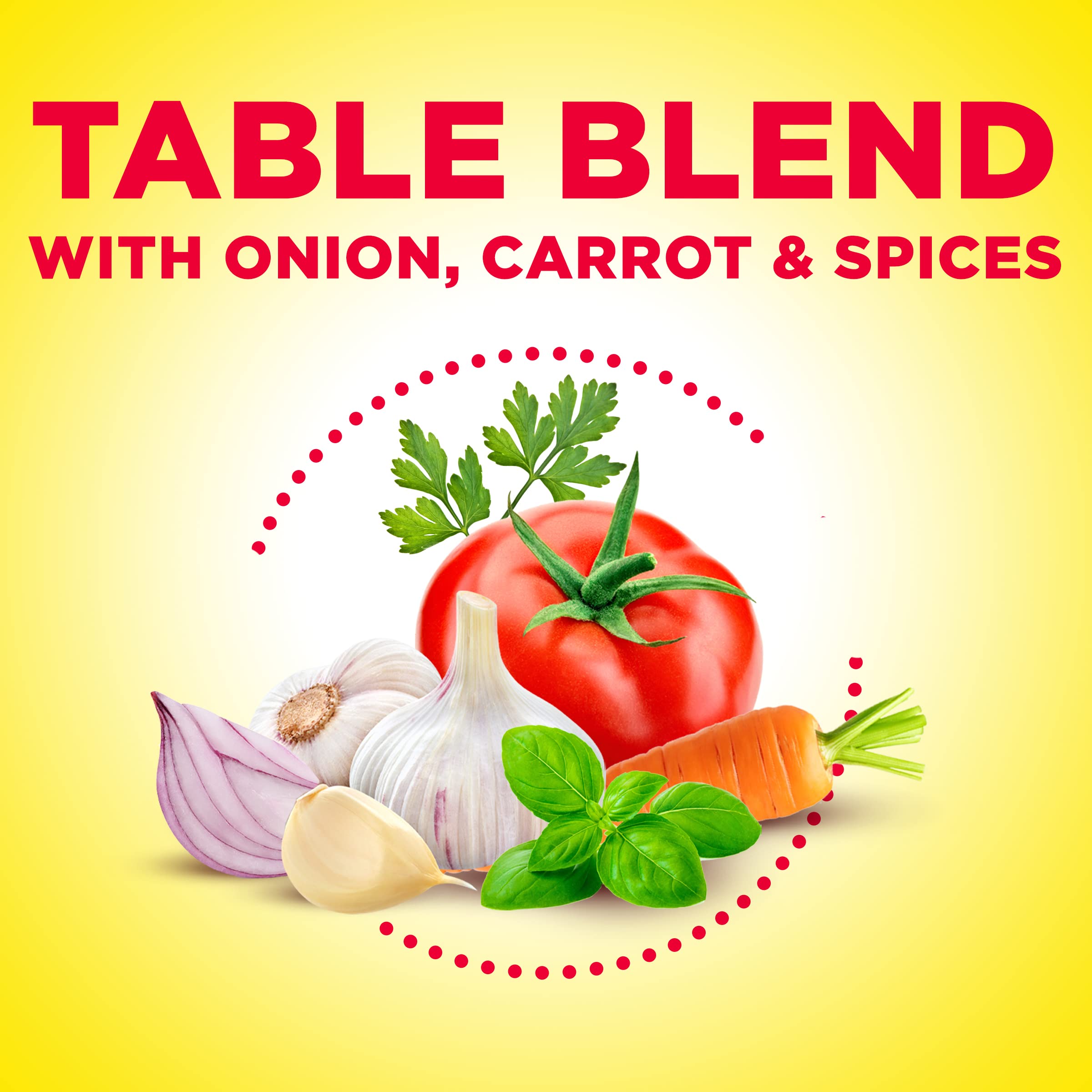 Mrs. Dash table blend scoop dusting over dish, add flavor without salt.