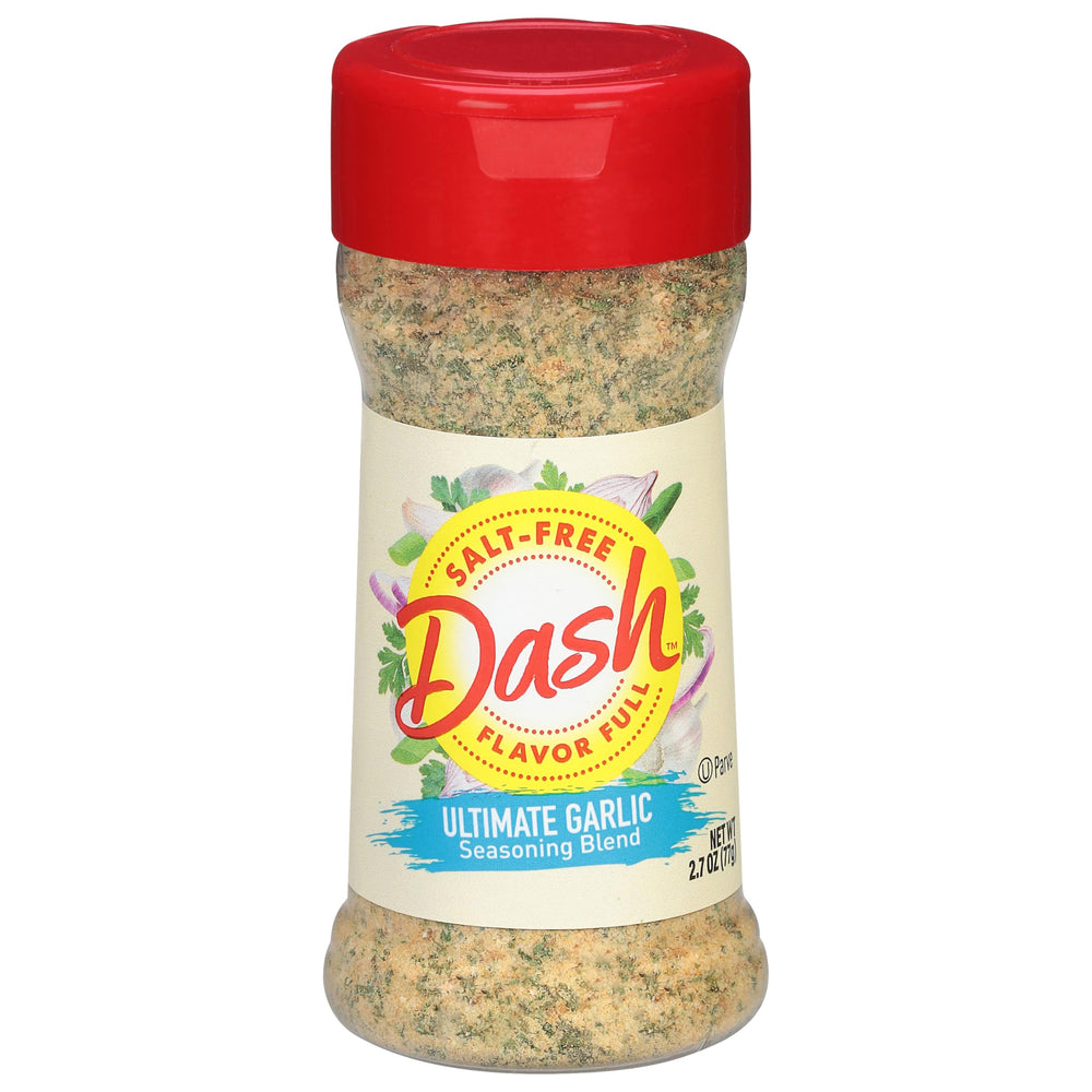 Mrs. Dash Ultimate Garlic Seasoning bottle delivers salt-free flavor for everyday cooking.