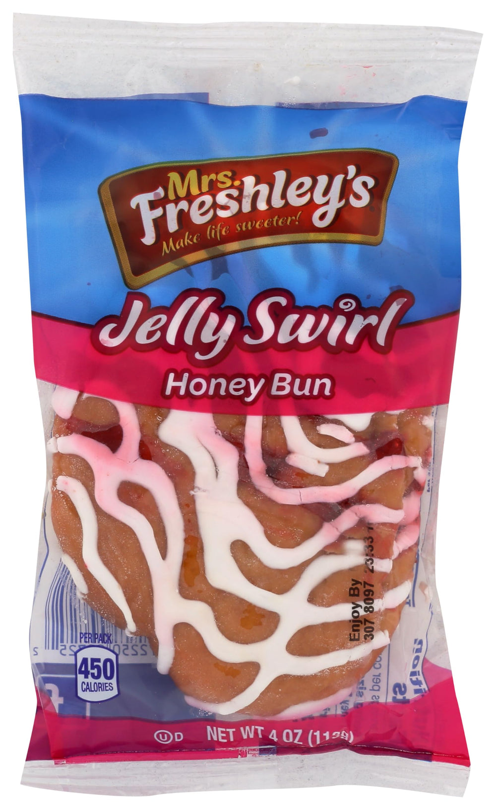Mrs. Freshley's Jelly Swirl Honey Bun case of nine ready for sharing and gifting.