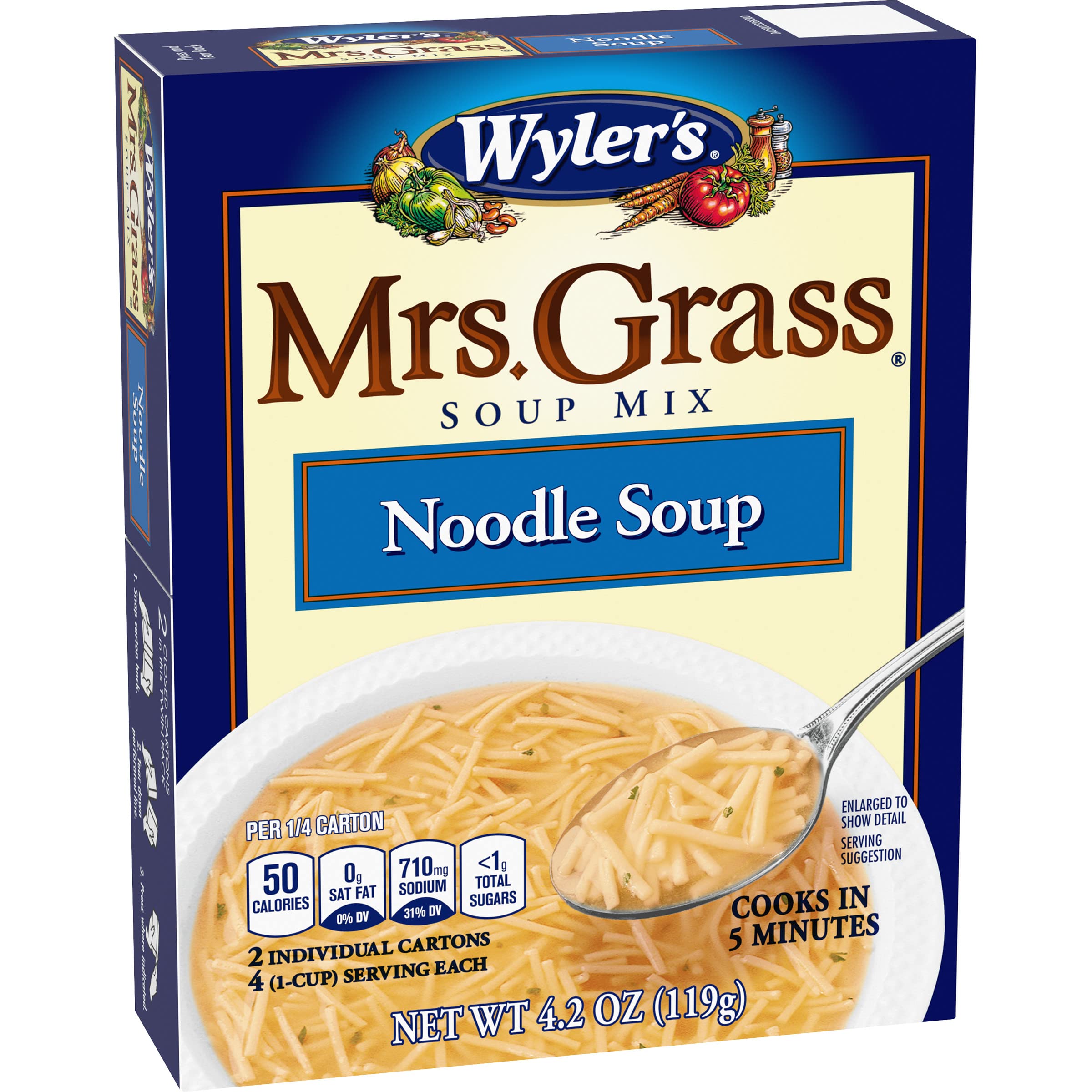 Mrs. Grass Noodle Soup microwaved-ready in minutes for busy weeknights