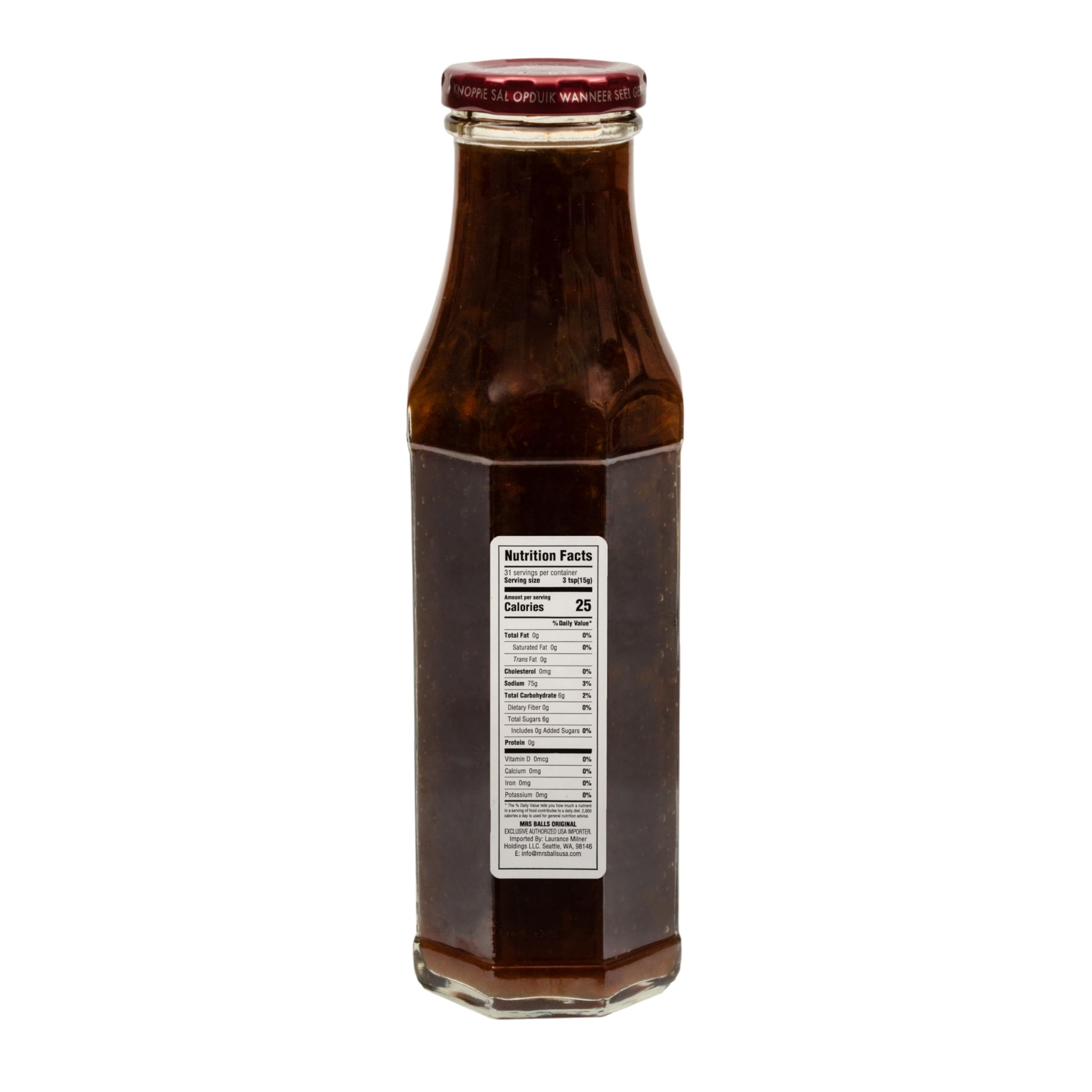 Mrs H.S. Ball's chutney jar label shows traditional heritage and versatile use as a sandwich spread.