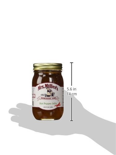 Mrs. Miller's hot pepper jelly close-up in jar shows vibrant color for glazes