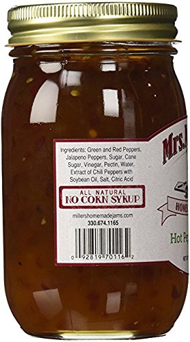 Mrs. Miller's pepper jelly spread on toast for a sweet-spicy breakfast or snack