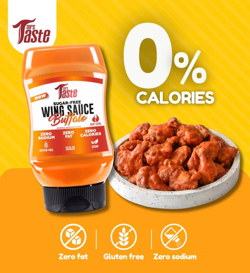 Mrs Taste Sugar Free Buffalo Sauce ingredients show no added sugar and high fiber.