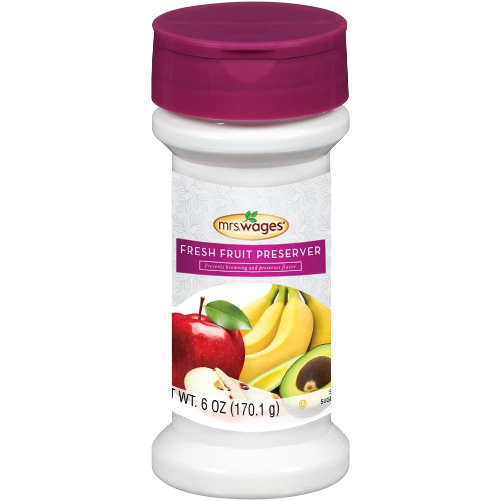 Mrs. Wages Fresh Fruit Preserver bottle pour preserves color and flavor for prep.