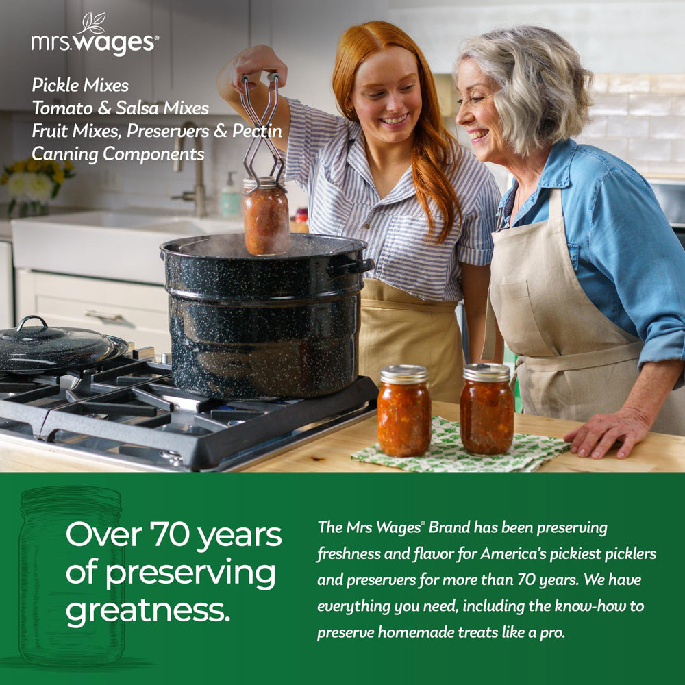 Mrs. Wages pouches store in fridge or freezer for flexible use.