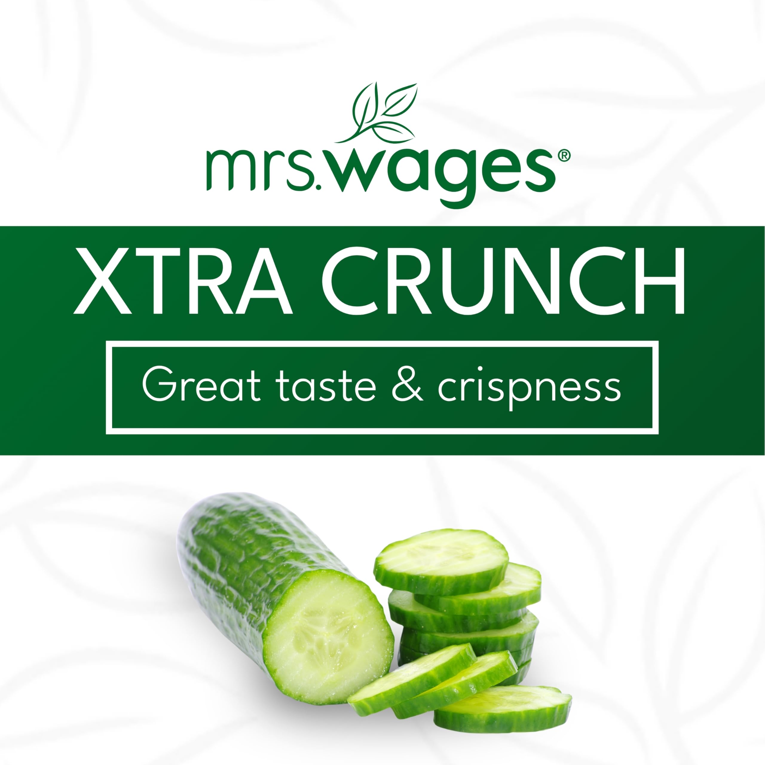 Mrs. Wages Xtra Crunch jar-closeup emphasizes crunch and rich flavor.