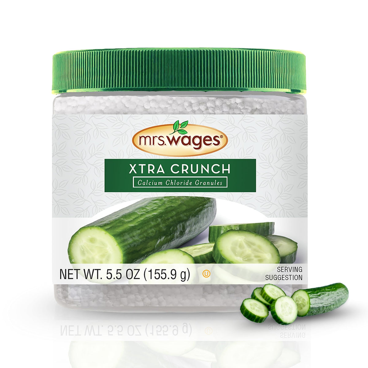 Mrs. Wages Xtra Crunch jar-front for crisp pickles with faster results.