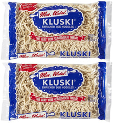 Mrs. Weiss Kluski egg dumplings 2pk-pack ready to simmer in soups and stews.