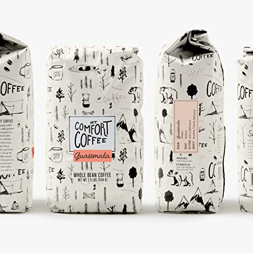 Chocolate notes from Mt. Comfort Guatemala beans create a smooth cup.