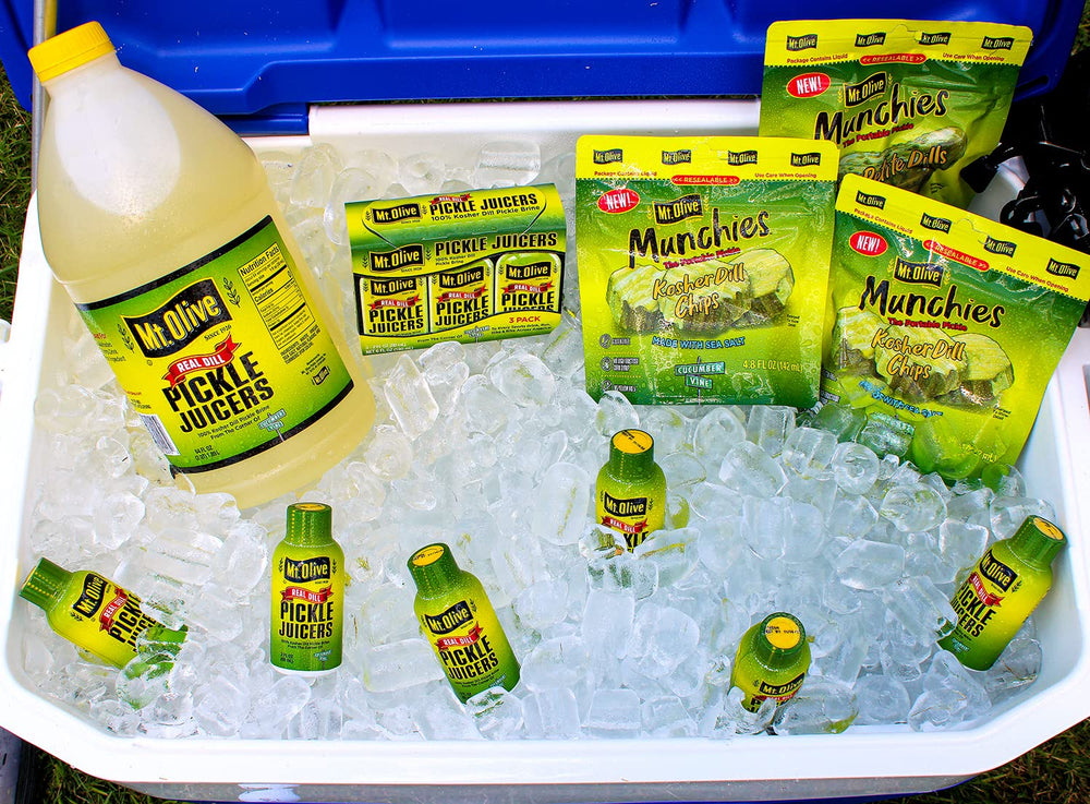 Marinade-ready Mt. Olive pickle juice drizzled over fish or poultry