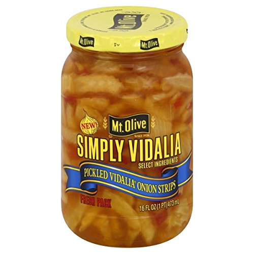 Mt. Olive Simply Vidalia Pickled Onion Strips on plate add tangy crunch to sandwiches