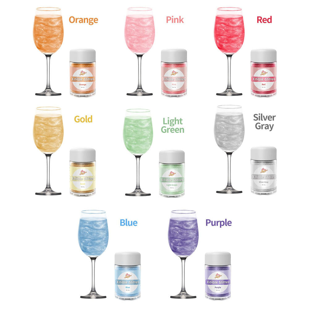 Mtcolors 5g bottle of edible glitter is compact and travel-friendly