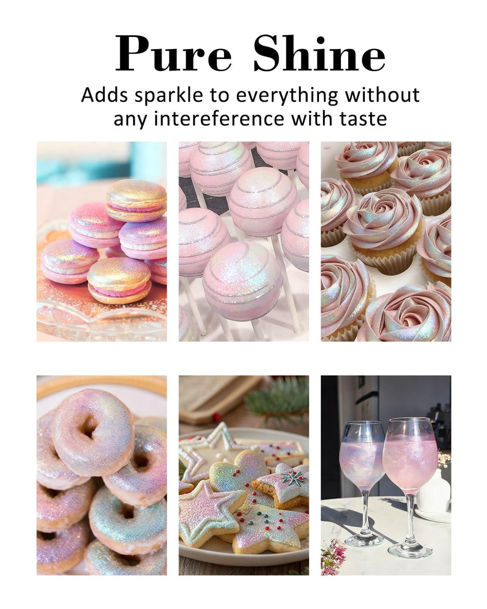 Cupcakes decorated with Mtcolors glitter spray for festive appeal