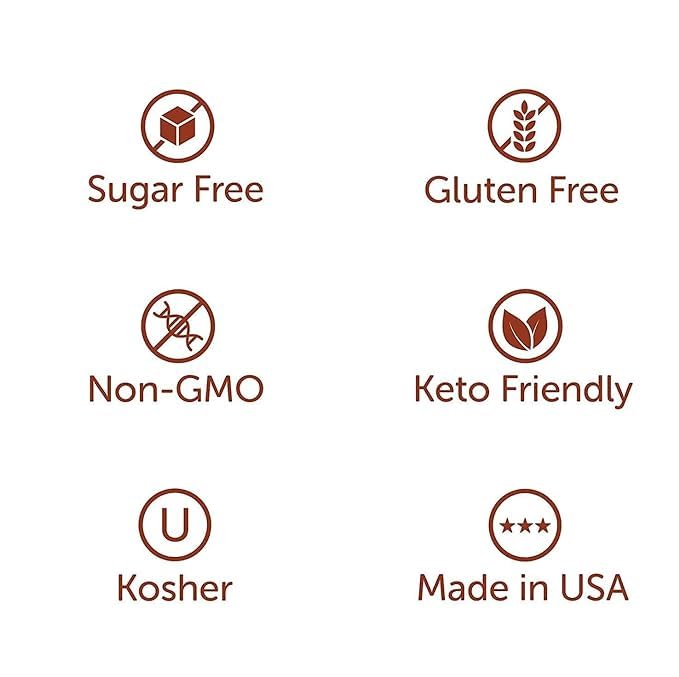 MT&L Salted Caramel Syrup used as a dessert topping for keto treats.