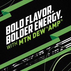 Mtn Dew AMP Energy Original close-up label highlights caffeine.