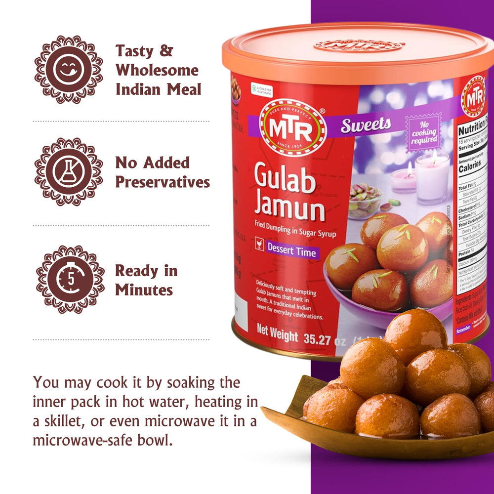 MTR Gulab Jamun packaging, gifting-friendly and easy to store