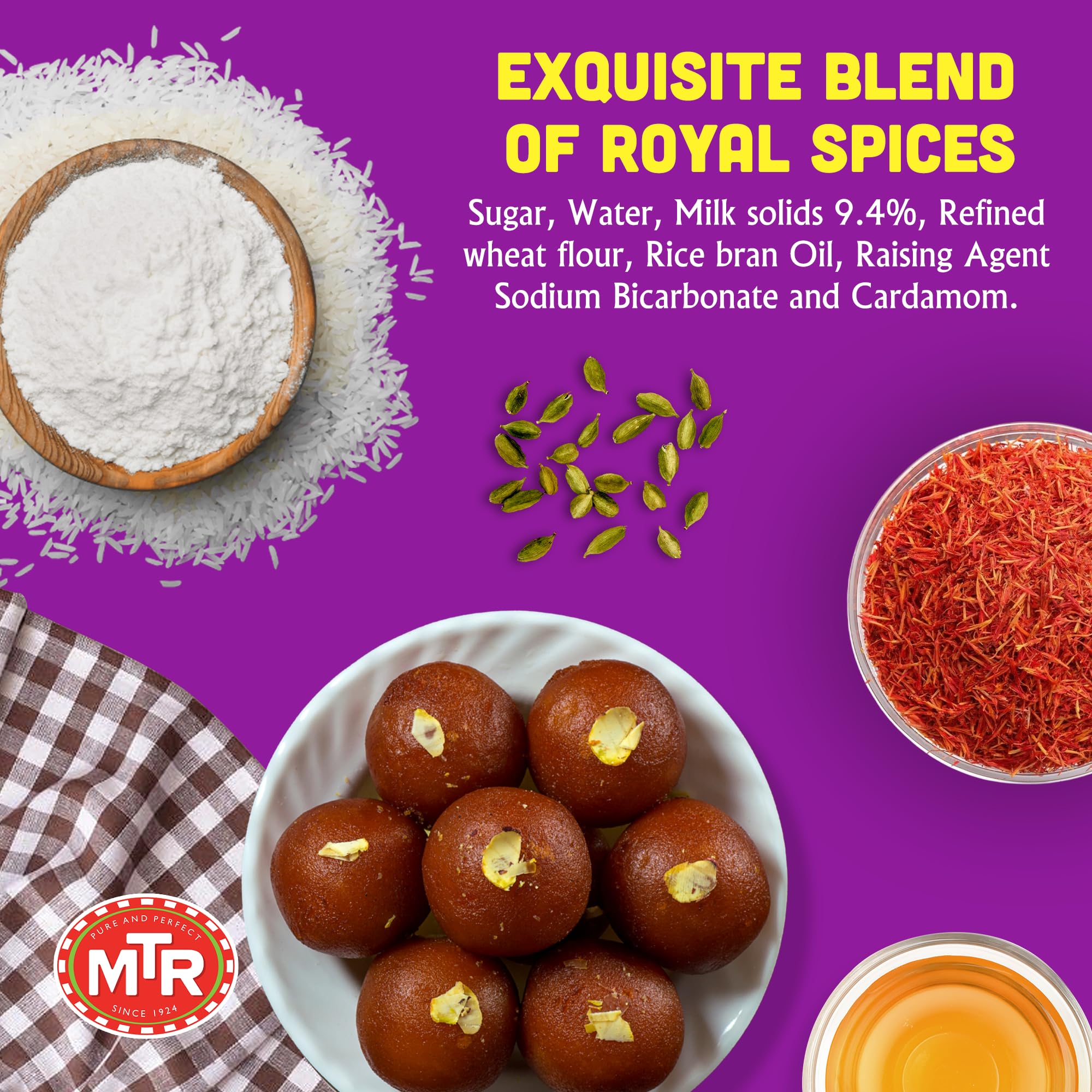 MTR Gulab Jamun plate with sweets, ideal for sharing