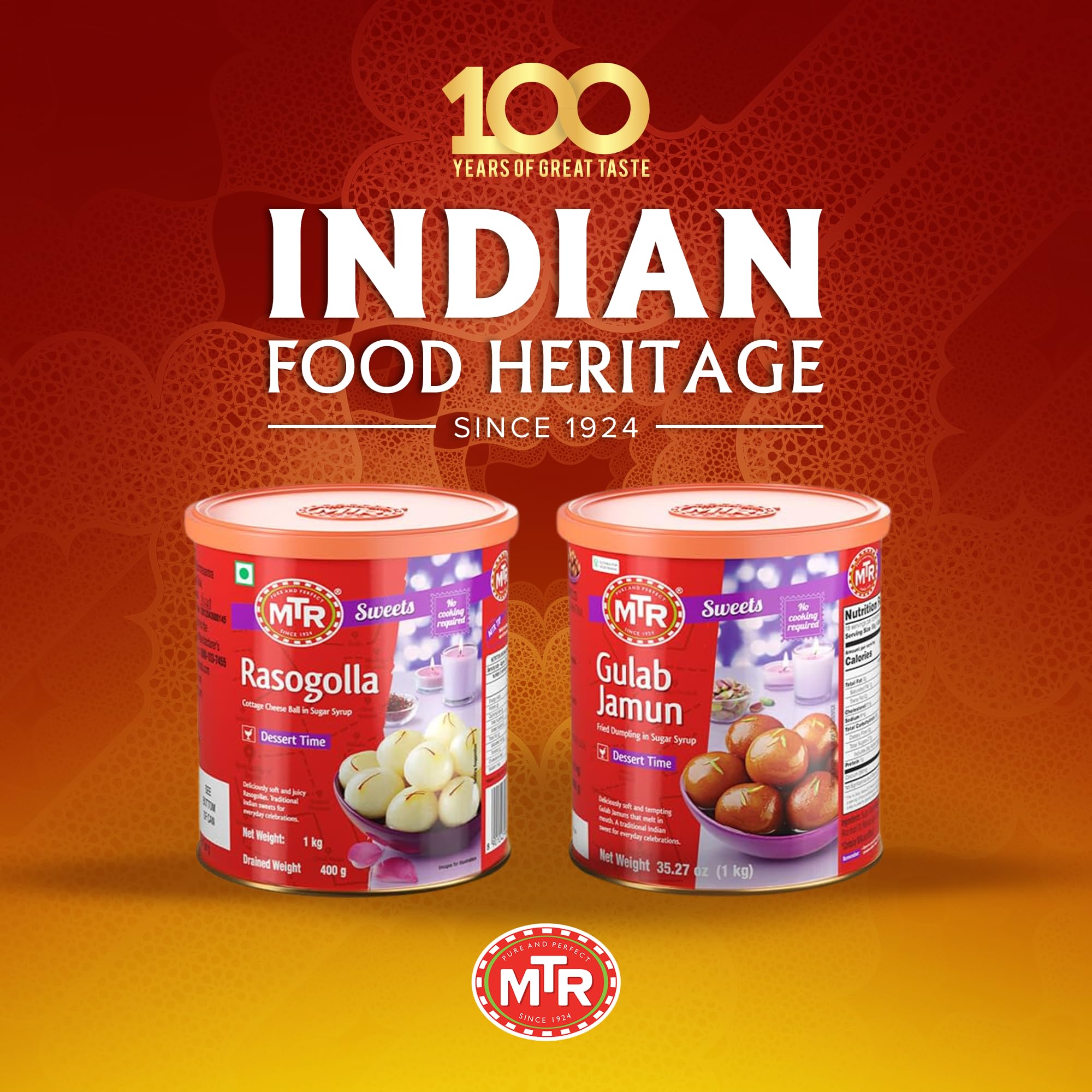 MTR Gulab Jamun ready-to-eat, convenient dessert option
