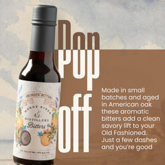American white oak aging adds depth to Muddy River Aromatic Bitters.