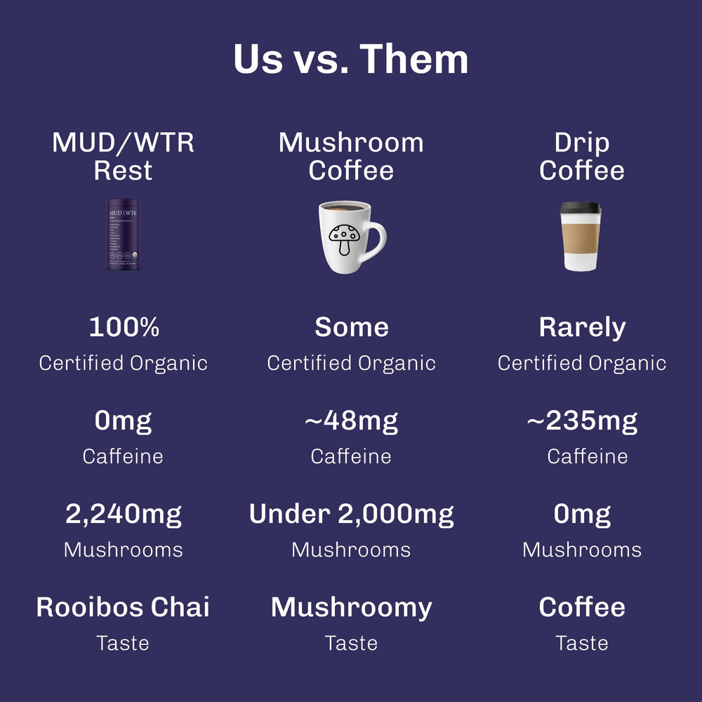 MUD\\WTR Rest Turkey Tail and Reishi for nightly unwinding