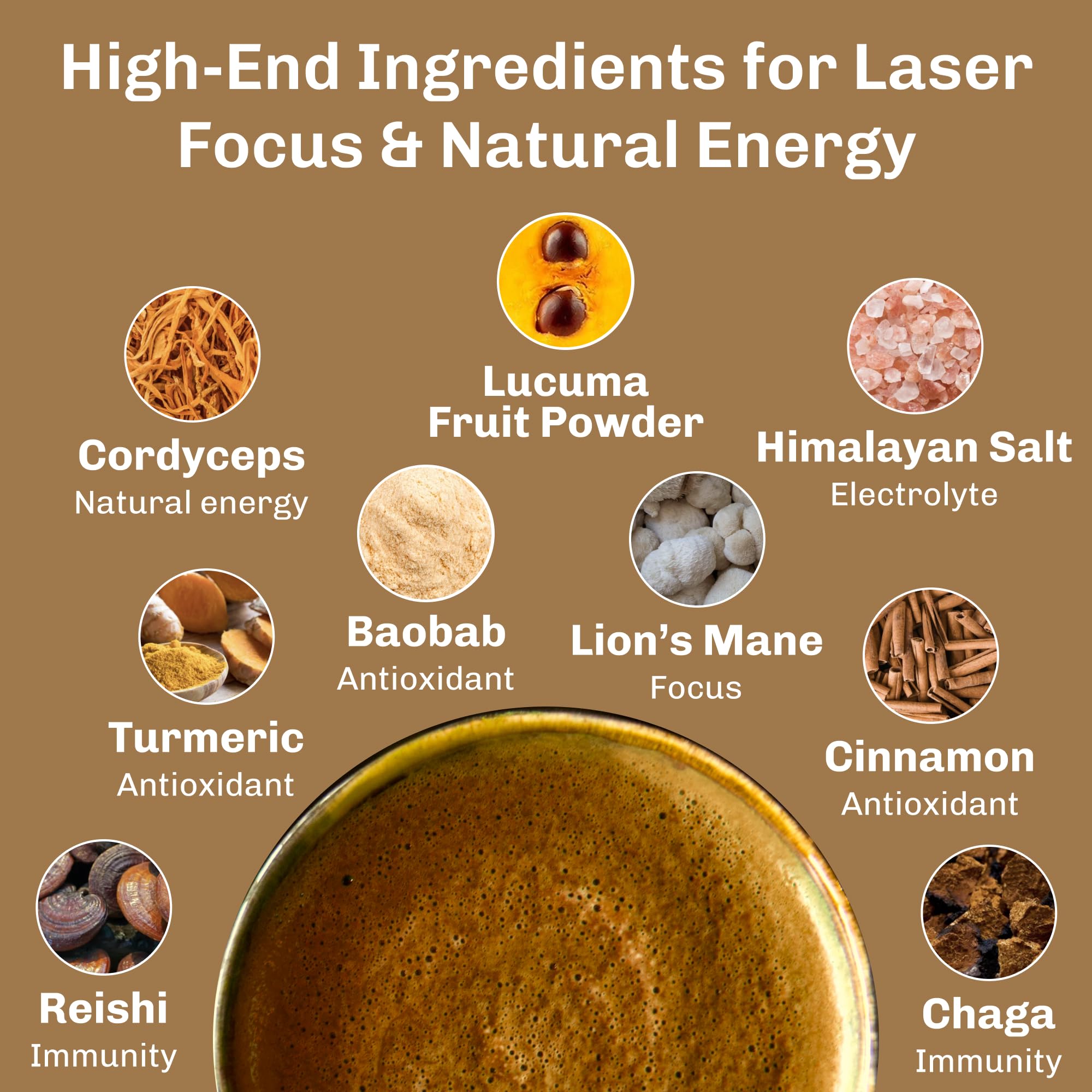 MUDWTR Turmeric Decaf organic spice blend balances ginger, cinnamon, turmeric for a bold palate.