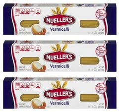 Mueller's vermicelli pasta 3-pack for easy family meals.