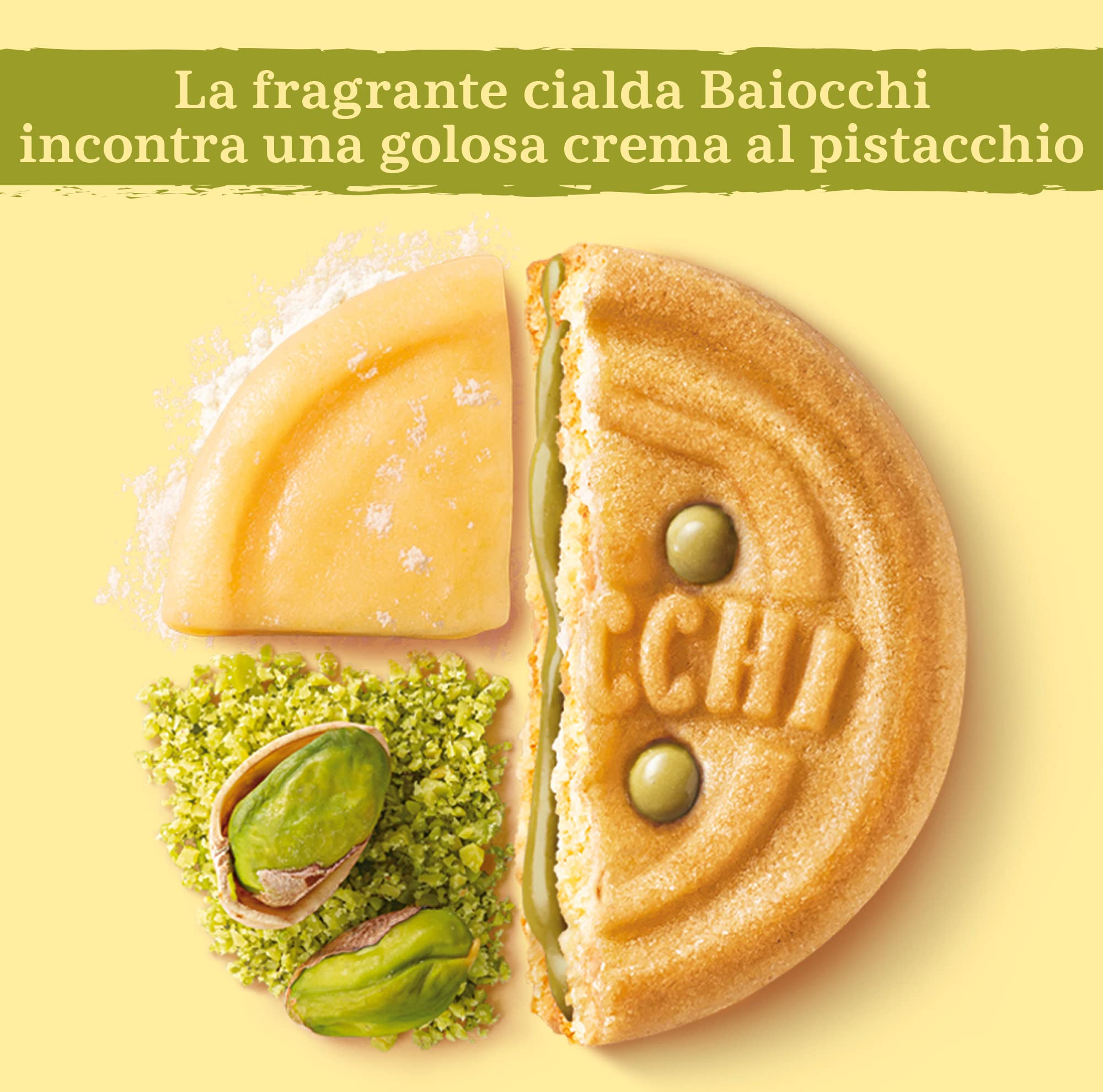 Baiocchi al Pistacchio with coffee pairing for a comforting morning