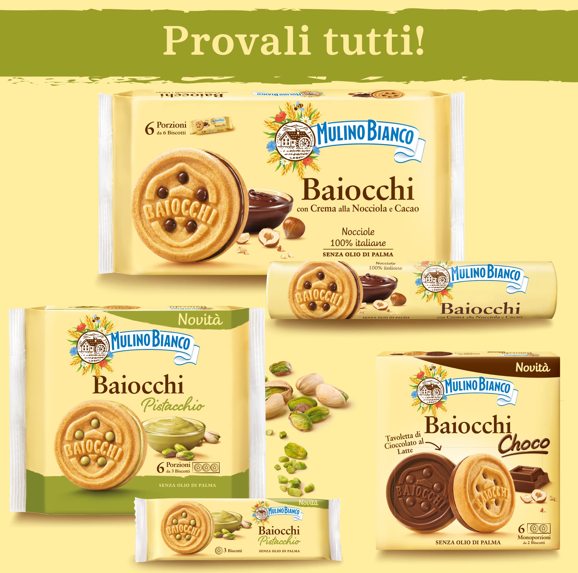 Lunchbox-friendly Baiocchi al Pistacchio snack on the go